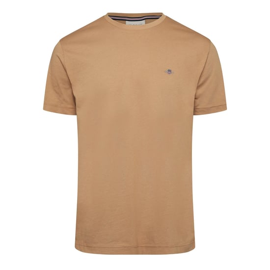 Men's Gant Shield LG T- Shirt in CARAMEL BEIGE - Image 1