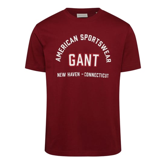 Men's Gant Printed Graphic T- Shirt in PLUMPED RED - Image 1