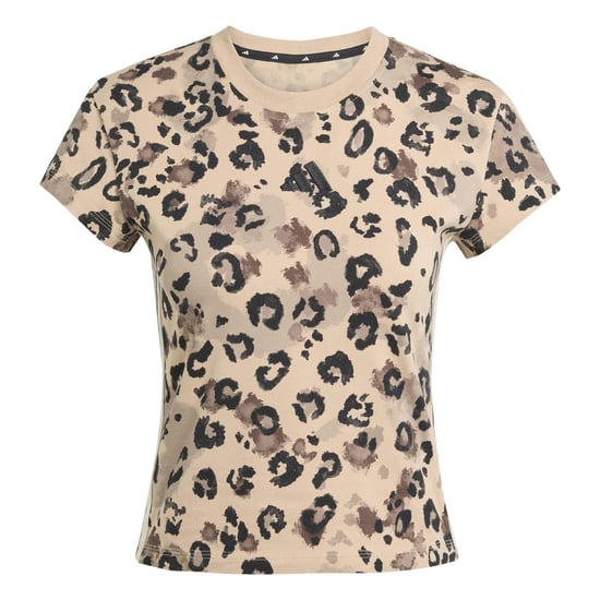 Women's adidas All Over Print Crew Neck Short Sleeve Jersey T-Shirt in Multicolor - Image 1