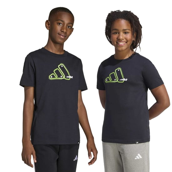 Boys adidas J Moto 1 in Black - Image 2