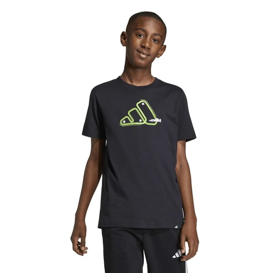 Boys adidas J Moto 1 in Black - Image 4