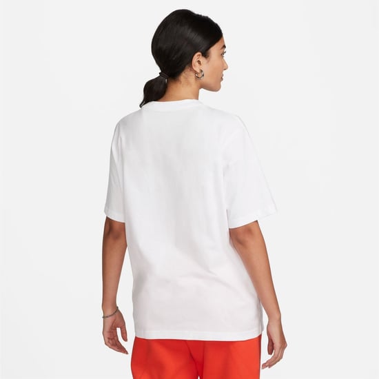 Women's Nike Logo T Shirt Womens in .White/Black - Image 2