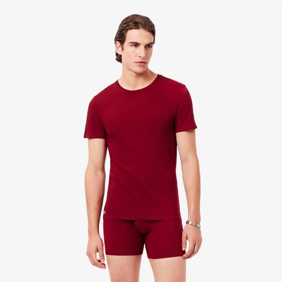 Men's Lacoste 3Pck Slm T in Bord/Cobalt/Nvy - Image 2