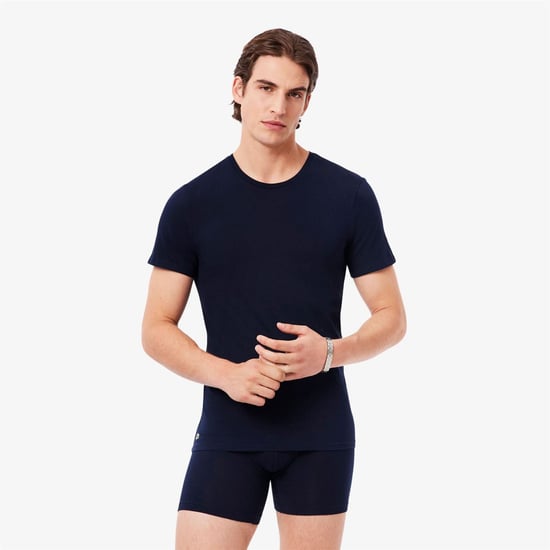 Men's Lacoste 3Pck Slm T in Bord/Cobalt/Nvy - Image 3