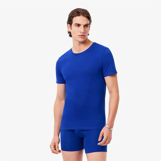 Men's Lacoste 3Pck Slm T in Bord/Cobalt/Nvy - Image 4