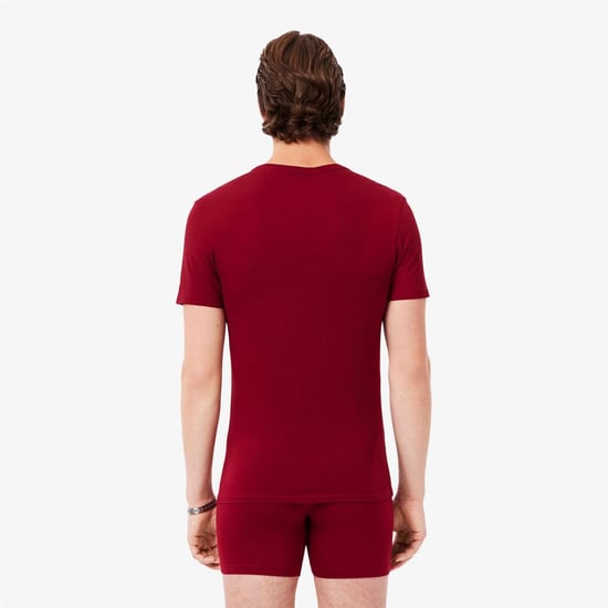 Men's Lacoste 3Pck Slm T in Bord/Cobalt/Nvy - Image 5