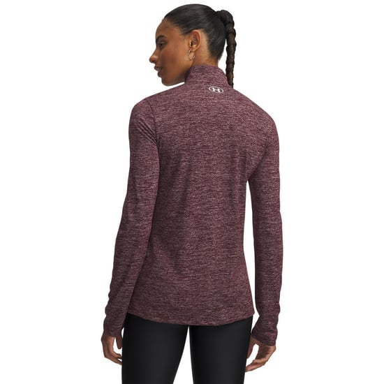 Under Armour Womens/Ladies Tech Textured Half Zip Top (Dark Maroon) - Image 2