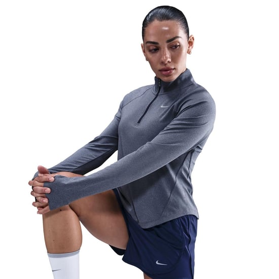 Nike Swoosh-hardloopshirt met lange mouwen voor dames (Middernacht marine) - Image 1