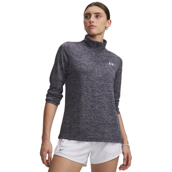 Under Armour Dames-top met halve rits en textuur (Middernacht marine) - Image 3