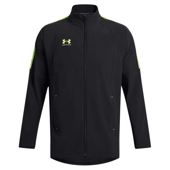 Under Armour Mens Zip Neck Long-Sleeved Athletic Track Top (Black) - Image 1
