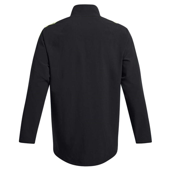 Under Armour Mens Zip Neck Long-Sleeved Athletic Track Top (Black) - Image 2