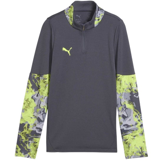 Puma Kinder-T-shirt met kwartritssluiting van drillstof (Grijs) - Image 1