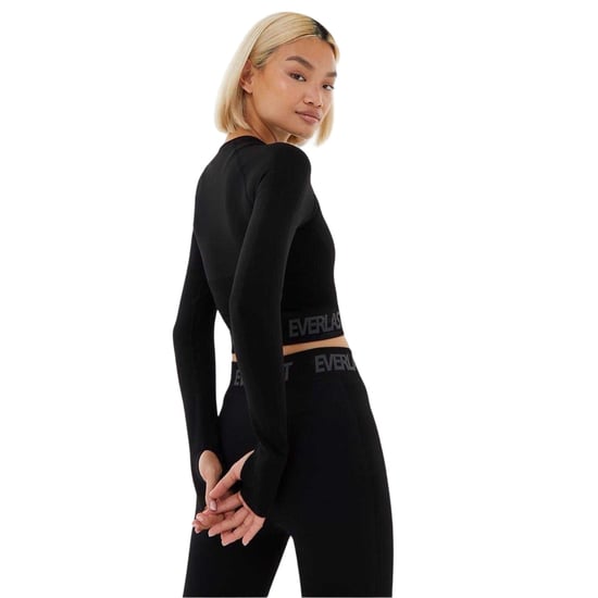 Everlast Womens/Ladies Seamless Long-Sleeved Crop Top (Jet Black) - Image 2