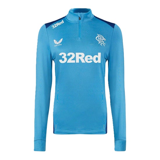 Castore Uniseks Volwassene 2023/2024 Rangers FC Quarter Zip Training Midlayer (Blauw) - Image 1