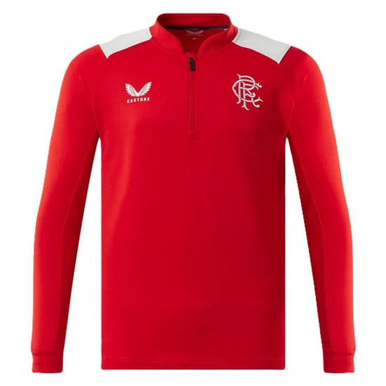 Castore Rangers FC-trui met kwartrits voor kinderen (Rood) - Image 1