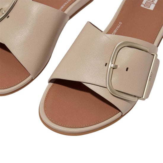 FitFlop Dames Leren Slippers (Beige) - Image 5