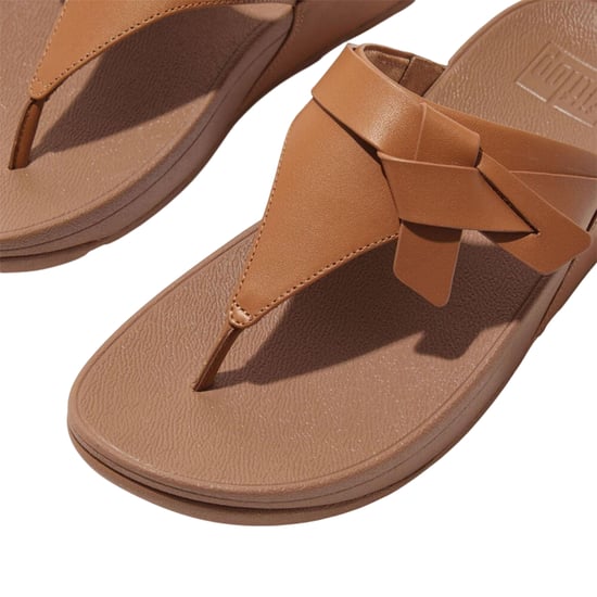 Fit Flop Leren sandalen met geknoopte teenband voor dames (Beige) - Image 5