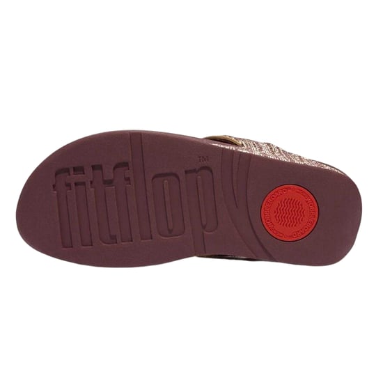 FitFlop Womens/Ladies Lulu Shimmer Wave Toe Post Sandals (Brown) - Image 3