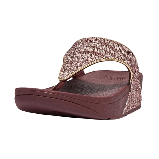 FitFlop Womens/Ladies Lulu Shimmer Wave Toe Post Sandals (Brown) - Image 4