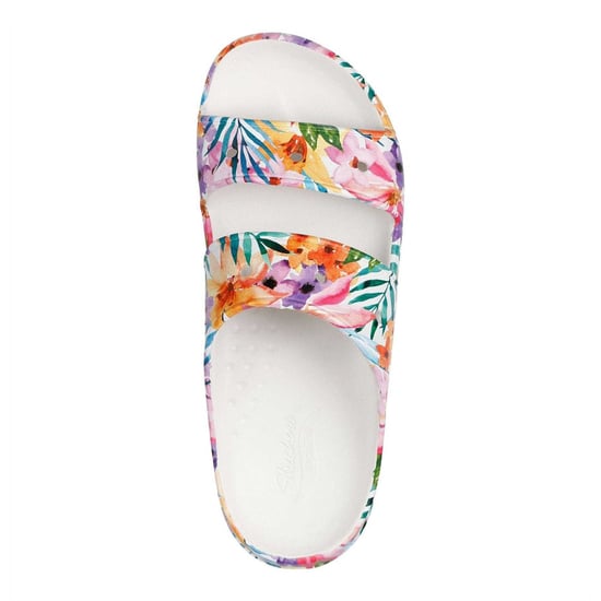 Skechers Dames Bloemige Arch Fit Slippers (Wit/Multi-kleurig) - Image 3