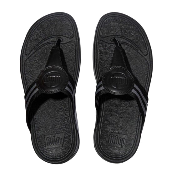 FitFlop Dames Walkstar Brede Sandalen (Zwart) - Image 2