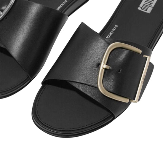 FitFlop Dames Leren Slippers (Zwart) - Image 5