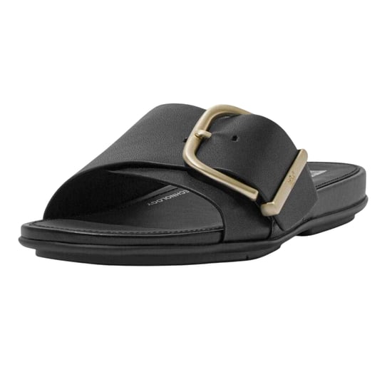 FitFlop Dames Leren Slippers (Zwart) - Image 6