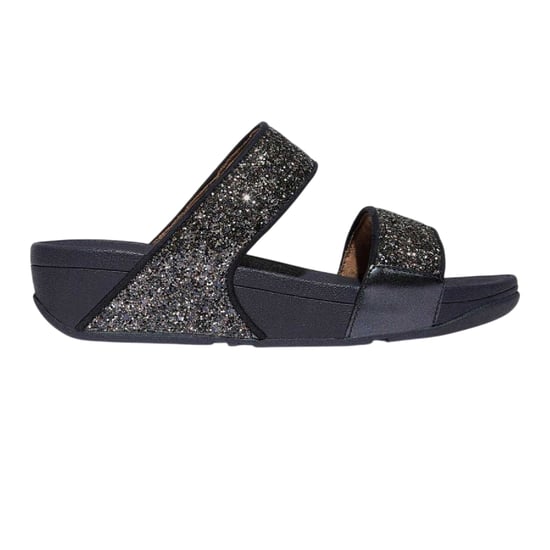 FitFlop Dames Lulu Glitter Standaard Wedge Slippers (Marineblauw) - Image 1