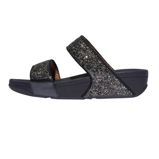 FitFlop Dames Lulu Glitter Standaard Wedge Slippers (Marineblauw) - Image 2