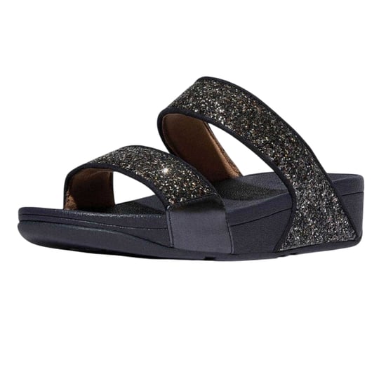 FitFlop Dames Lulu Glitter Standaard Wedge Slippers (Marineblauw) - Image 6
