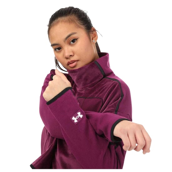 Under Armour Womens/Ladies Velour Fleece Top (Purple) - Image 4