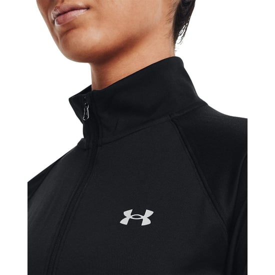 Under Armour Womens/Ladies Tech Quarter Zip Track Top (Black) - Image 4