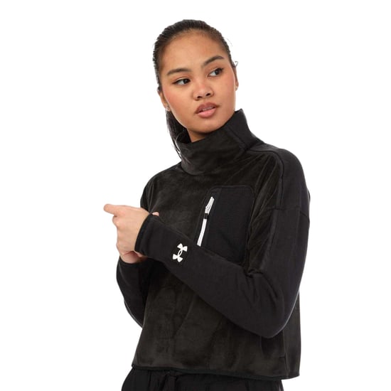 Under Armour Womens/Ladies Mock Neck Fleece Top (Black) - Image 3