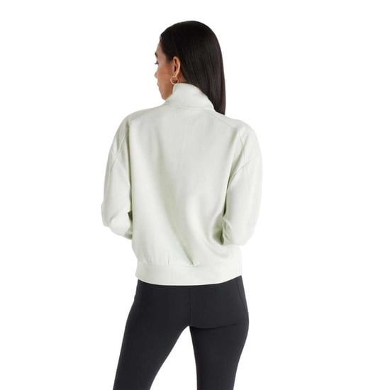 New Balance Oversized gebreid sweatshirt met kwartrits voor dames (Munt) - Image 2