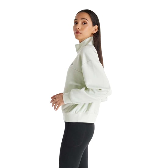 New Balance Oversized gebreid sweatshirt met kwartrits voor dames (Munt) - Image 5