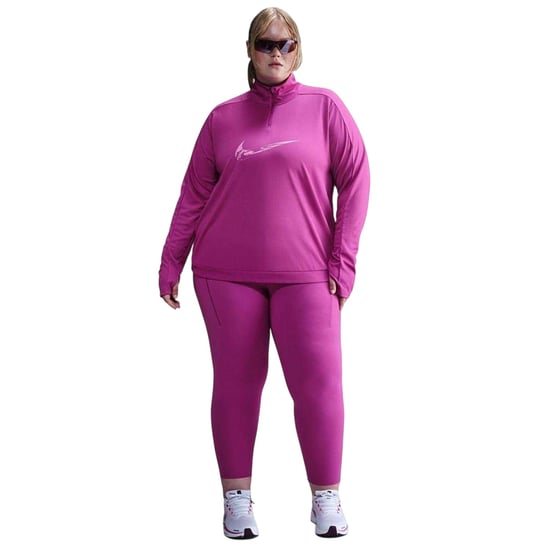 Nike Womens/Ladies Reflective Quarter Zip Plus Athletic Top (Fuchsia Pink) - Image 5