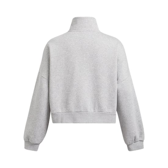 Under Armour Dames Icon Icon oversized fleece-top met halve ritssluiting (Grijs) - Image 2
