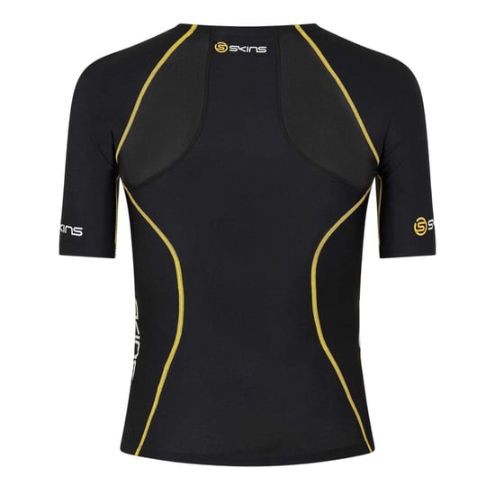 Skins Heren A200 basislaagshirt met korte mouwen en contrasterende details (Zwart) - Image 2