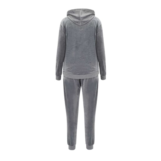 Miso Womens/Ladies Velour Tracksuit Set (Grey) - Image 2