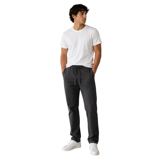 Albam Mens Judd Logo Joggers (Grey) - Image 3