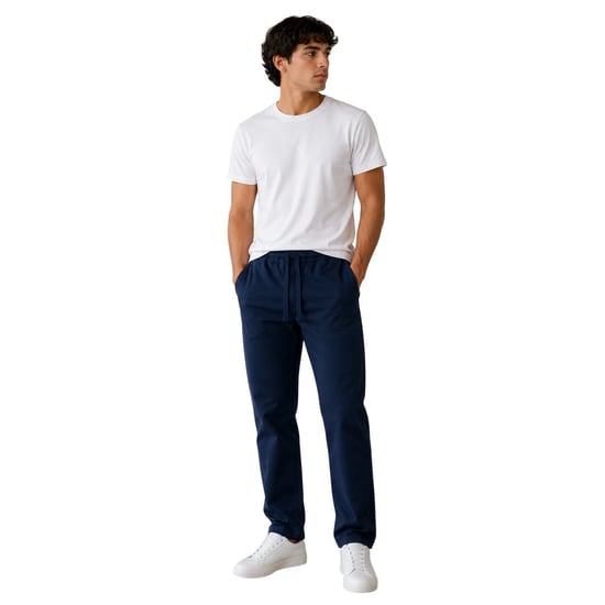 Albam Mens Judd Logo Joggers (Dark Navy) - Image 3