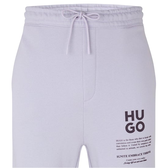 Hugo Mens Dapurlonga Logo Relaxed Fit Joggers (Light Purple) - Image 3