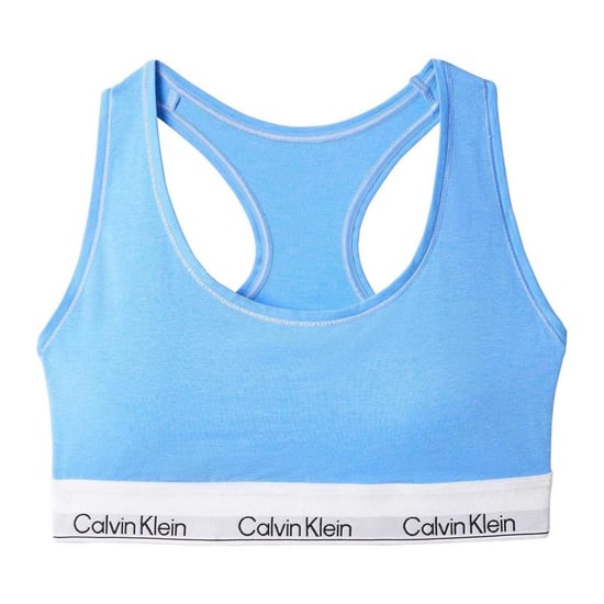 Calvin Klein Womens/Ladies Logo Cotton Blend Bralette (Blue) - Image 2