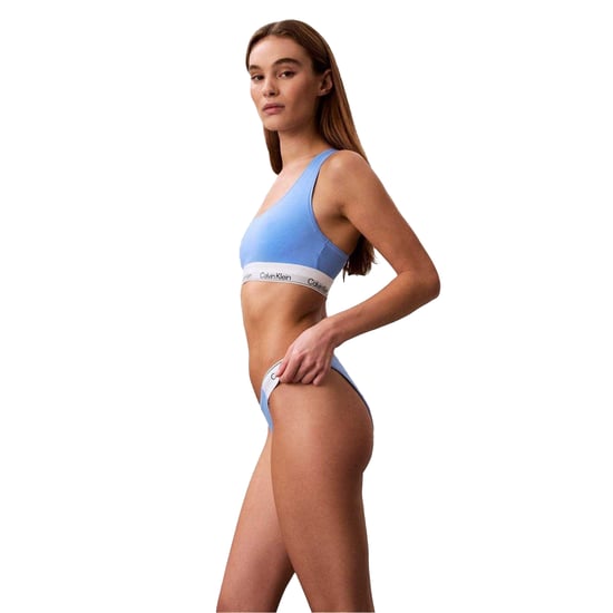 Calvin Klein Womens/Ladies Logo Cotton Blend Bralette (Blue) - Image 4