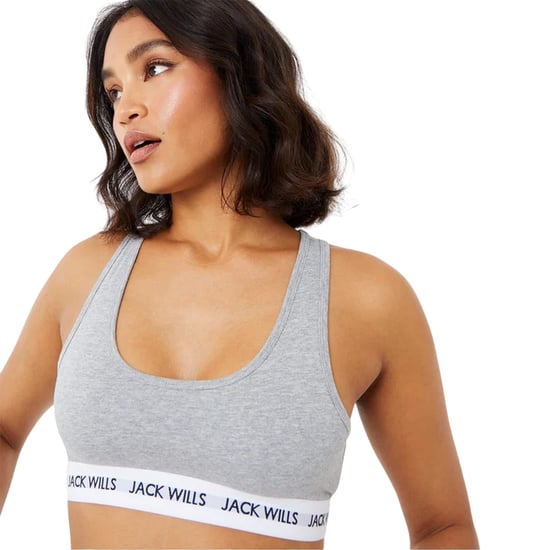 Jack Wills Dibsdall katoenen jersey bralette voor dames (set van 2) (Grijze Mergel) - Image 1