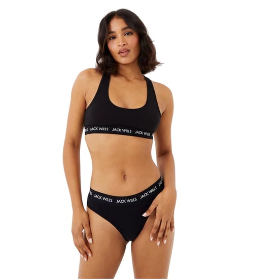 Jack Wills Dibsdall katoenen jersey bralette voor dames (set van 2) (Zwart) - Image 1