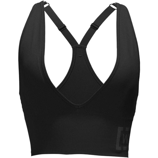 Wolford G geribbelde sportbeha met diep decolleté voor dames (Zwart) - Image 1