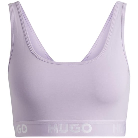 Hugo Dames/Dames Sportief Katoenen Jersey Bralette (Paars) - Image 2