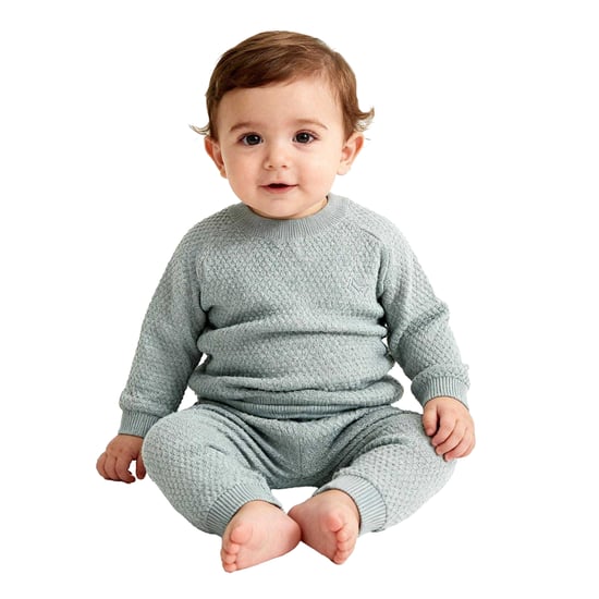 Jack Wills Baby Pointelle Loungewear Set (Baby Blue) - Image 1