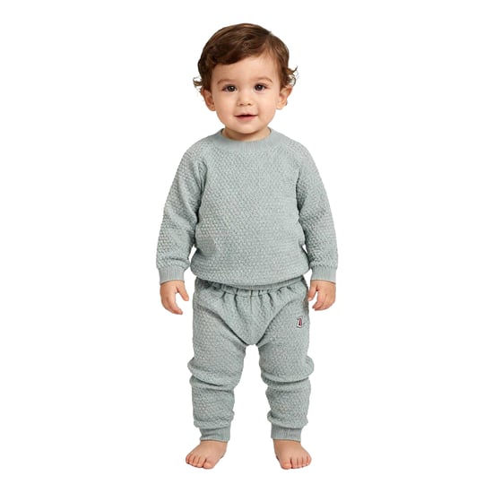Jack Wills Baby Pointelle Loungewear Set (Baby Blue) - Image 5